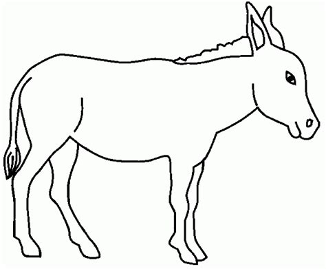 Donkey Coloring Pages For Kids Preschool And Kindergarten