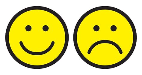 Happy And Sad Face Icons Smileys Stock Illustration