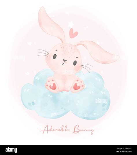 Cartoon Illustration Cute Bunny Big Hi Res Stock Photography And Images