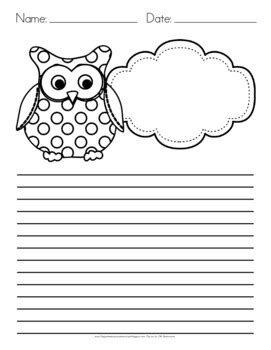 owl themed writing paper   flapjack educational resources