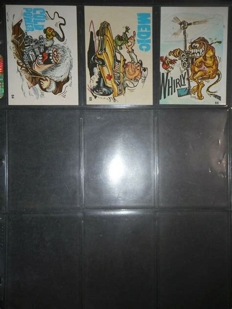 1973 Fabulous Odd Rods Complete66 Sticker Set And Wrapper Donruss Mint