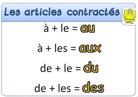 Articles Contractés Enseñanza De Francés French Expressions Cómo