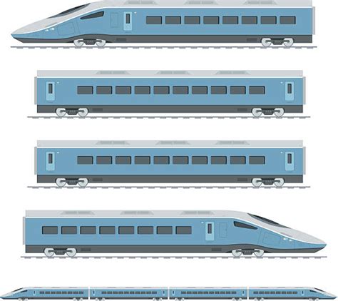 Best Train Side View Speed Railroad Car Illustrations