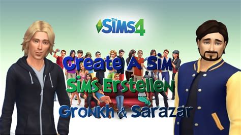 Sims 4 Create A Sim Hd 001 Gronkh And Sarazar Erstellen Youtube
