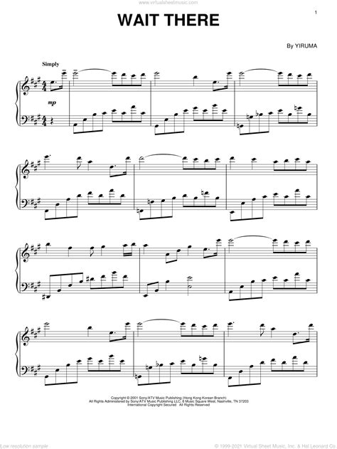 Sheets piano, 2012 — 2021. Yiruma - Wait There sheet music for piano solo [PDF ...
