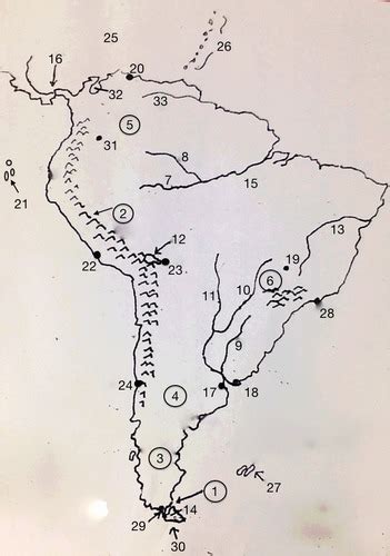 Physical Map Of South America Flashcards Quizlet