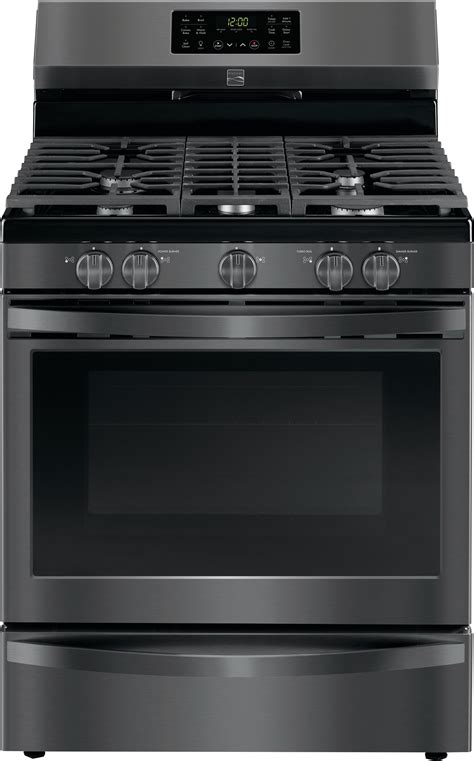 Kenmore 74457 5 Cu Ft Gas Range With Convection Black Stainless Steel