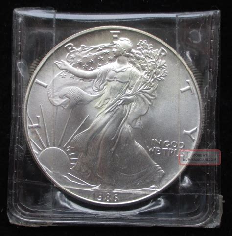 1986 Silver American Eagle One Dollar 1 Oz Uncirculated