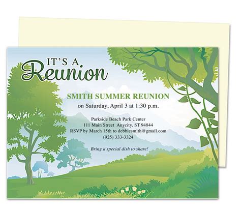 Check out our family reunion template selection for the very best in unique or custom, handmade pieces from our digital shops. Forest Reunion Party Invitation Templates. Use with Word, OpenOffice, Publi… | Family reunion ...