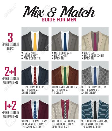 pattern mix and match guide for men suit and shoes suitable and appropriate color match