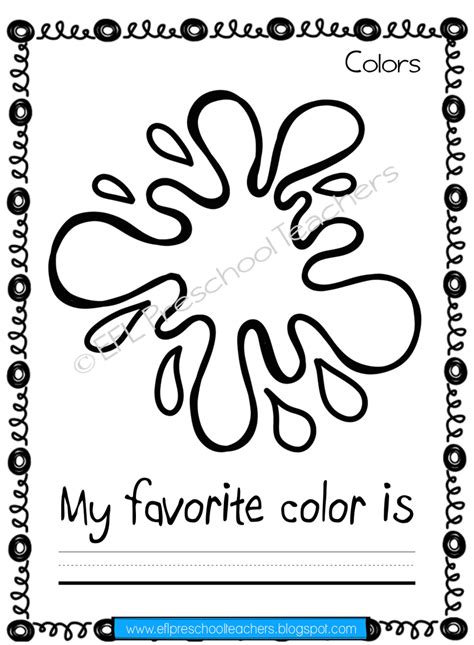 Esl Colors Worksheet 7 Children Color The Sloptch With Their Favorite