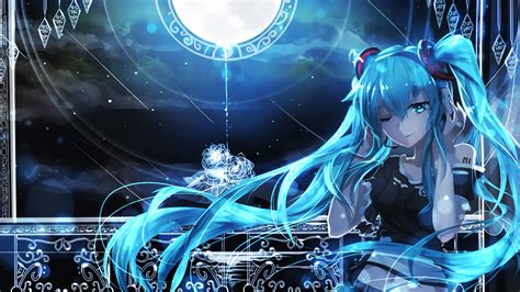 Wallpaper : illustration, anime, Vocaloid, Hatsune Miku, screenshot