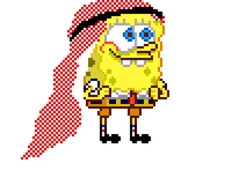 Sponge Bob Pixel Art In Pixel Art Spongebob Pixe Vrogue Co