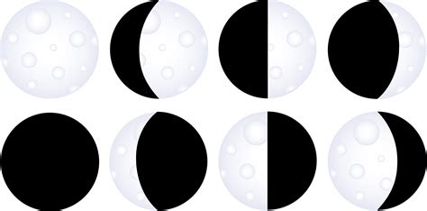 Moon Phases Chart Free Clip Art In 2023 Free Clip Art Moon Phase