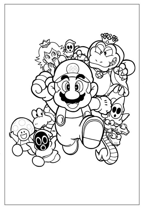 Super Mario Para Colorir