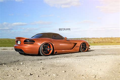 Orange Dodge Viper Taken To Another Level With Custom Parts And 20 Inch
