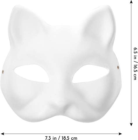 Amazon Com Toyandona Therian Mask Diy Paintable Blank Masks White Hand Painted Face Mask