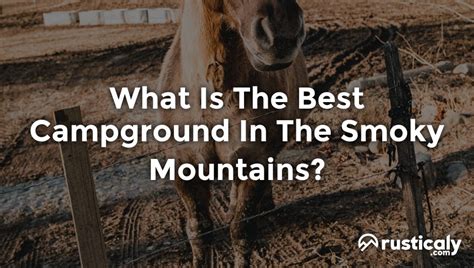 What Is The Best Campground In The Smoky Mountains