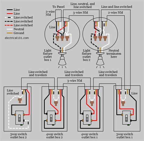 4 Way Light Switch Wiring Diagram
