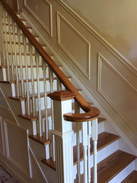 This Oak Staircase Is Straight Two Tone Natural Oak Colour With White