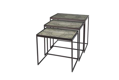 If you want to check out other small storage solutions, take a look at. Small Black Metal & Carved Vintage Grey Wood Nesting Accent Tables-Set Of 3 | Living Spaces