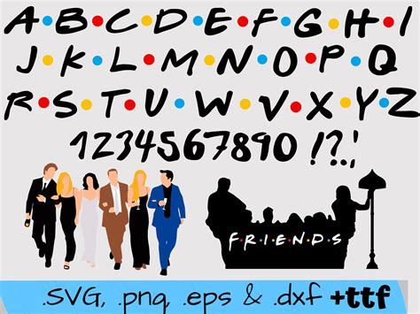 Friends Font SVG/PNG//DXF/EPS, Friends Alphabet, Friends Letters, Cricut file, Friends font ttf ...