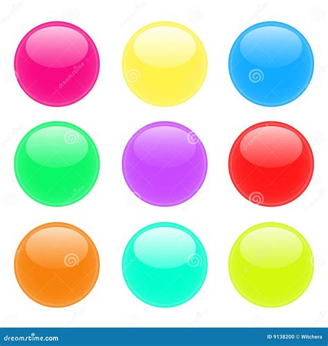 Set Of Colored Buttons Stock Illustration Illustration Of Colorful
