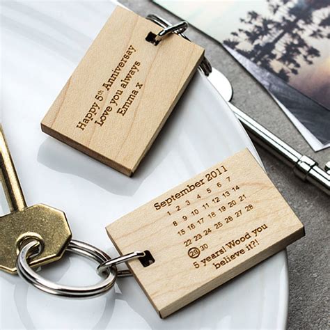 No matter where you stand, there's no. personalised wooden gift fifth anniversary keyring by ...