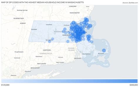 Highest Median Household Income In Massachusetts By Zip Code Zip Atlas