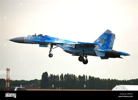 Ukrainian Air Force Su 27 58 Flanker Ww3 Stock Photo Alamy