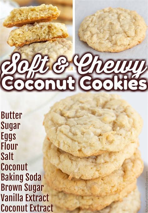 Easy Coconut Cookies Soft And Chewy Kitchen Fun With My Sons
