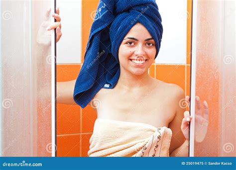 Girl After Shower Royalty Free Stock Photo Image