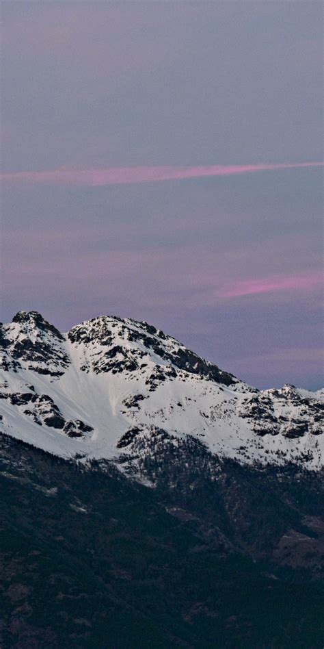 Download Wallpaper 1080x2160 Mountains Sunset Glacier High Peaks