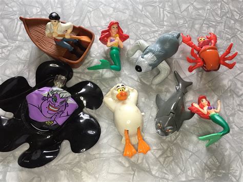 lot of 8 disney s the little mermaid mcdonald s happy etsy canada little mermaid toys