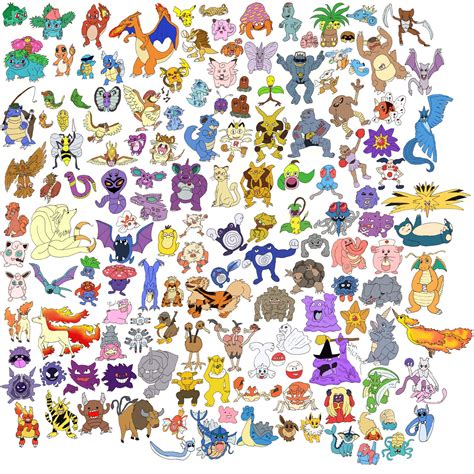 All 151 Original Pokemon By Bilzar On Deviantart