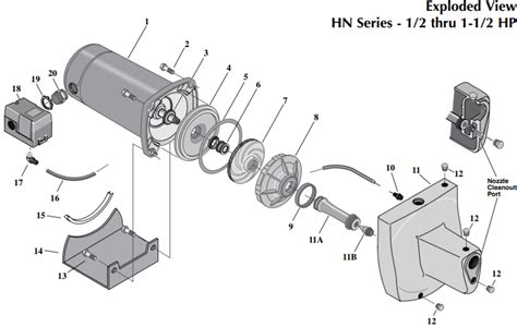 Sta Rite Projet Hn Series Shallow Well Jet Pump Parts Diagram