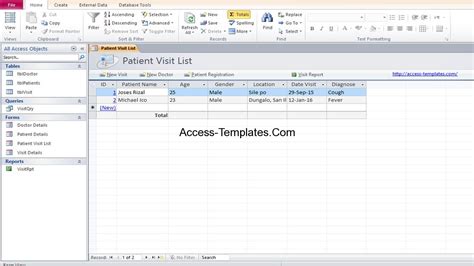 Patient Database Excel Template Tutore Org Master Of Documents 103044