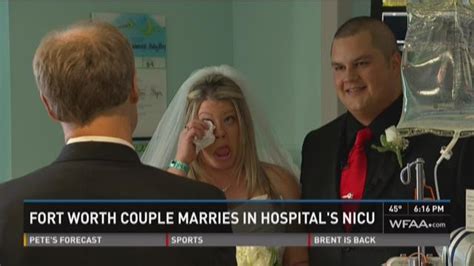 couple weds at surviving twin s bedside