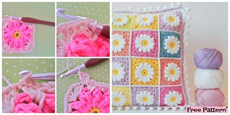 Crochet Daisy Granny Square Free Pattern DIY 4 EVER