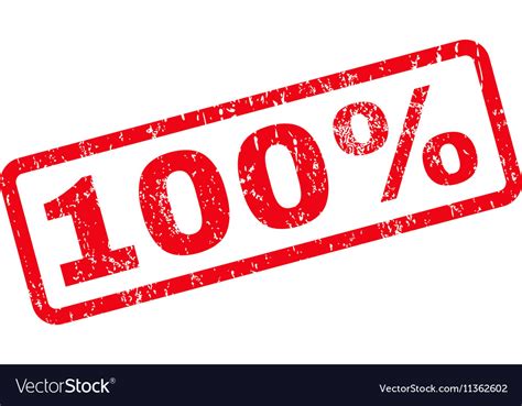 100 Percent Text Rubber Stamp Royalty Free Vector Image