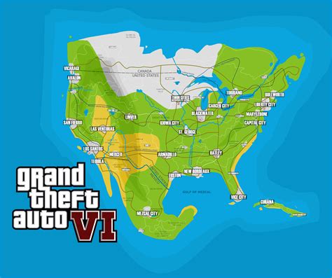 My Grand Theft Auto Vi Concept Map Oc Updated