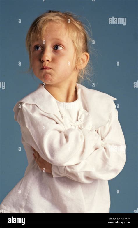 Pouting Little Girl Stock Photo Alamy