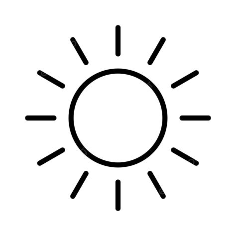 Ikon Garis Matahari Vektor Hari Siang Hari Matahari Png Dan Vektor