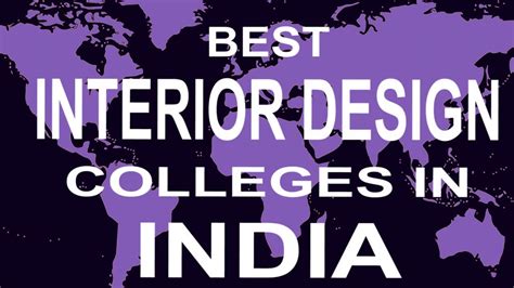 Interior Design Colleges And Courses In India Youtube