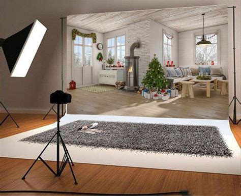 Mohome Polyester Fabric 7x5ft Photography Backdrop Nordic Living Room