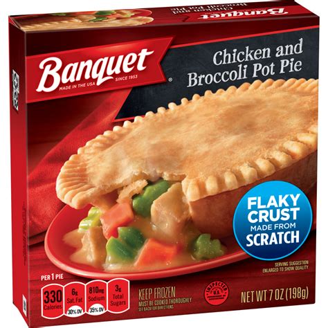 If your chicken pot pie looks too watery, have no fear! BANQUET Chicken Broccoli Pot Pie | Conagra Foodservice