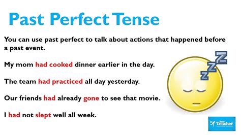 Examples Of Past Perfect Tense