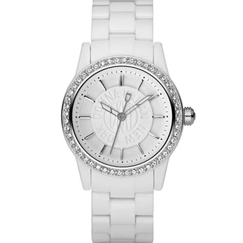 Shop Dkny Womens White Plastic Bracelet Watch Free Shipping Today