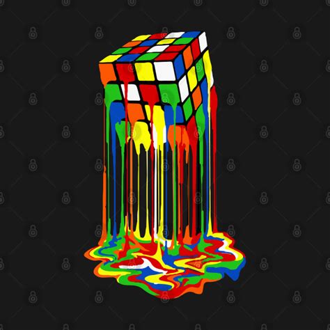 Melting Rubiks Cube Rubiks Cube T Shirt Teepublic