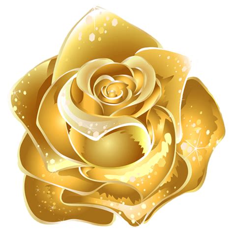 Golden Rose Png Image